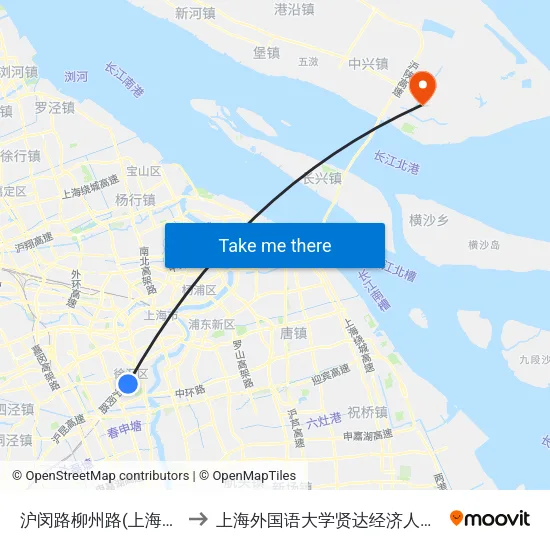 沪闵路柳州路(上海南站) to 上海外国语大学贤达经济人文学院 map