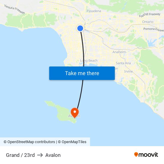 Grand / 23rd to Avalon map