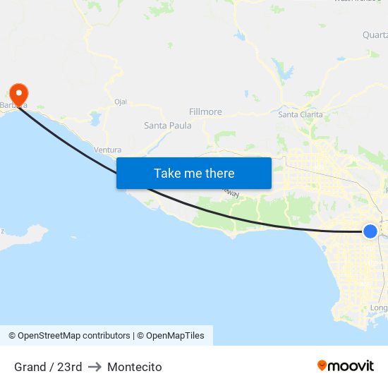 Grand / 23rd to Montecito map