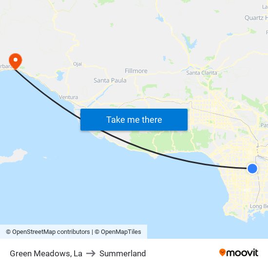 Green Meadows, La to Summerland map