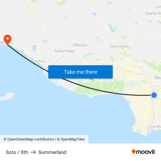 Soto / 8th to Summerland map