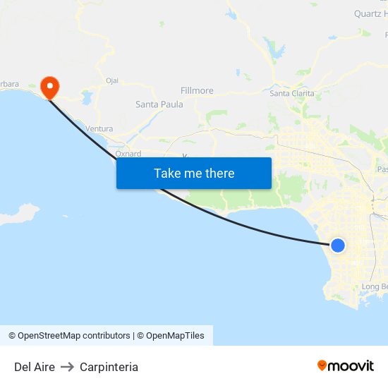 Del Aire to Carpinteria map