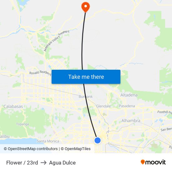 Flower / 23rd to Agua Dulce map