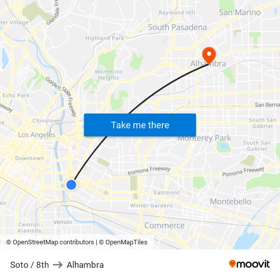 Soto / 8th to Alhambra map