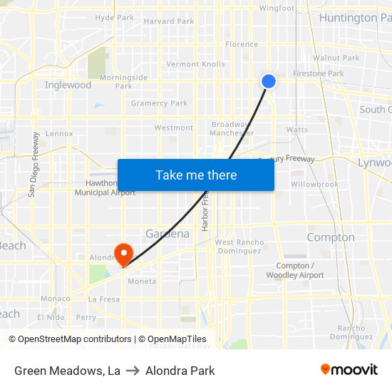 Green Meadows, La to Alondra Park map