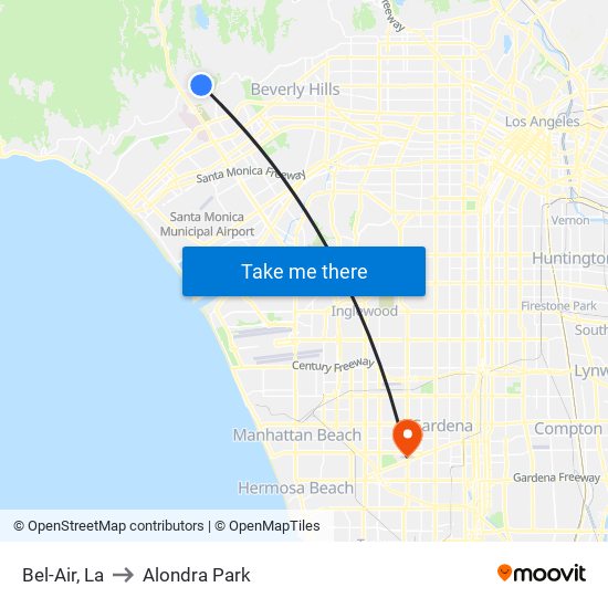 Bel-Air, La to Alondra Park map