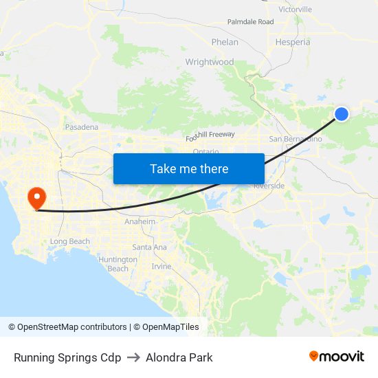 Running Springs Cdp to Alondra Park map