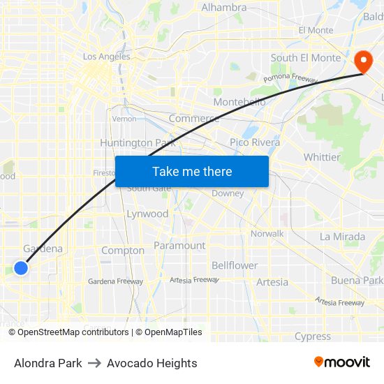 Alondra Park to Avocado Heights map