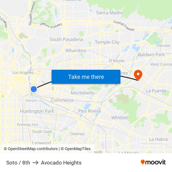 Soto / 8th to Avocado Heights map