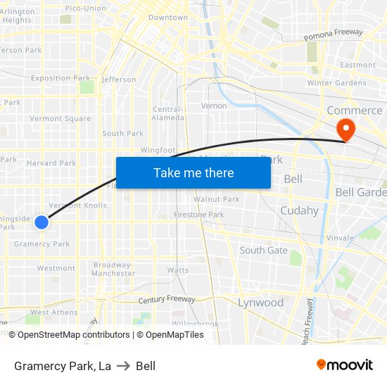 Gramercy Park, La to Bell map