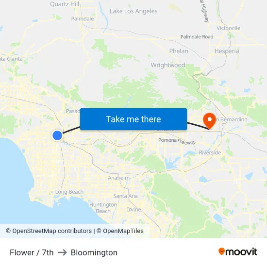 Flower / 7th to Bloomington map