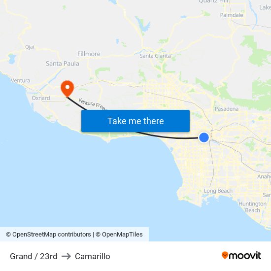 Grand / 23rd to Camarillo map