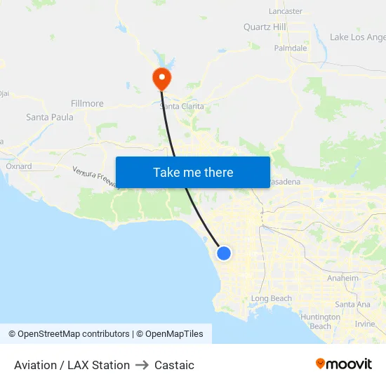 Aviation / Imperial Station to Castaic map