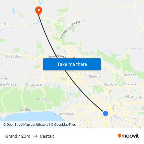 Grand / 23rd to Castaic map