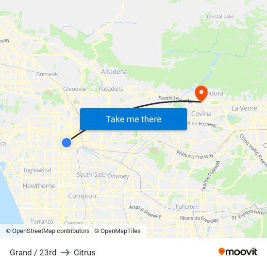 Grand / 23rd to Citrus map