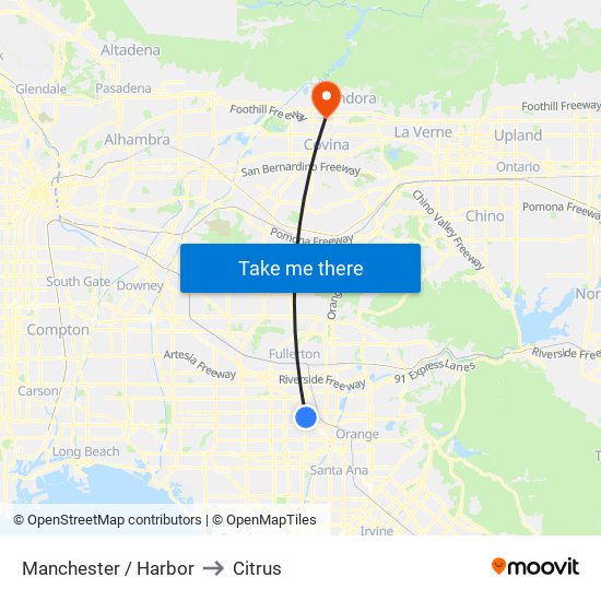Manchester / Harbor to Citrus map