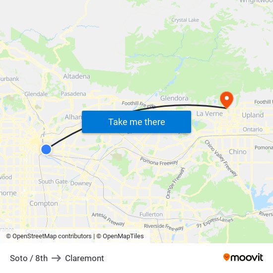 Soto / 8th to Claremont map