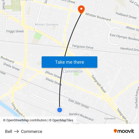 Bell to Commerce map