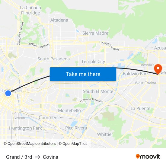 Grand / 3rd to Covina map