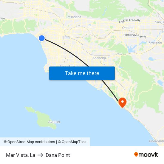 Mar Vista, La to Dana Point map