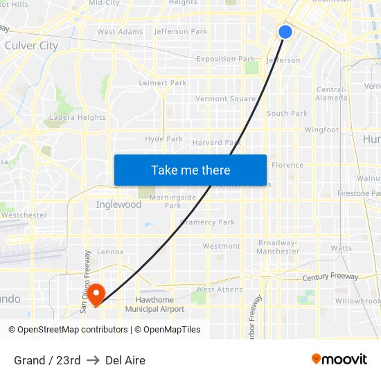 Grand / 23rd to Del Aire map