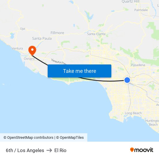 6th / Los Angeles to El Rio map