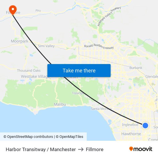 Harbor Transitway / Manchester to Fillmore map