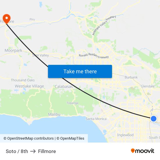 Soto / 8th to Fillmore map