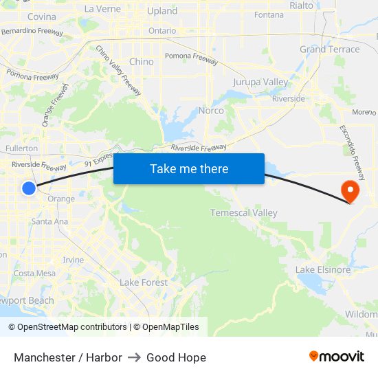 Manchester / Harbor to Good Hope map