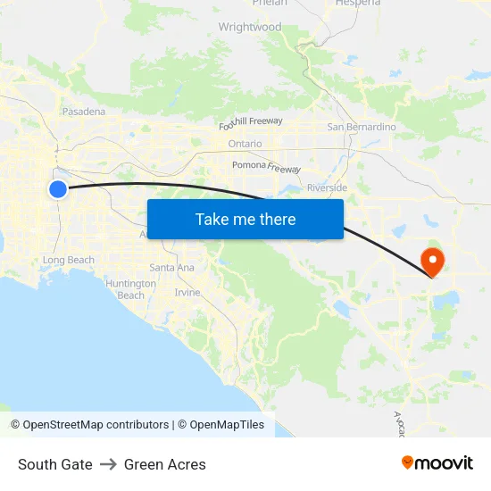 South Gate to Green Acres map
