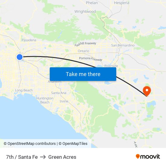 7th / Santa Fe to Green Acres map