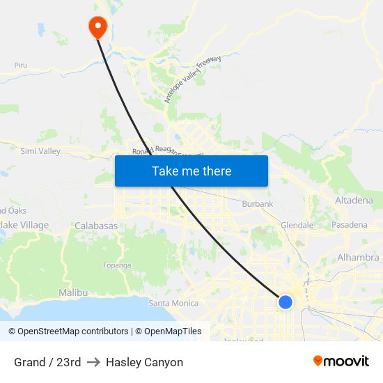 Grand / 23rd to Hasley Canyon map