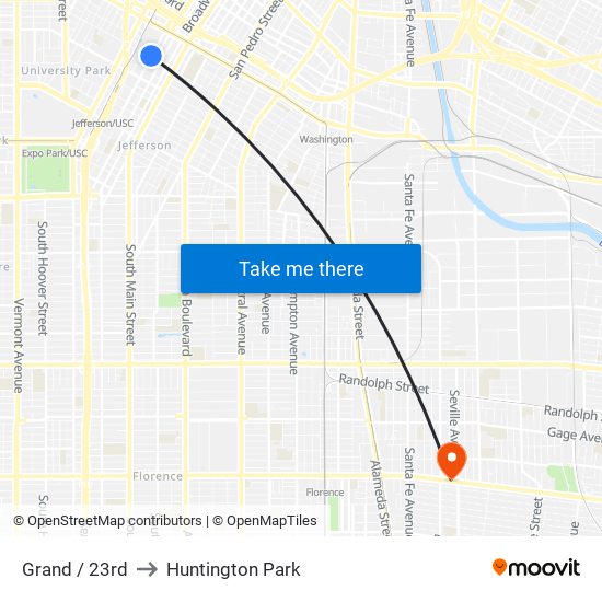 Grand / 23rd to Huntington Park map