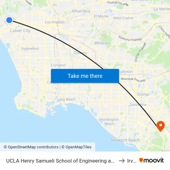 UCLA Henry Samueli School of Engineering and Applied Science to Irvine map