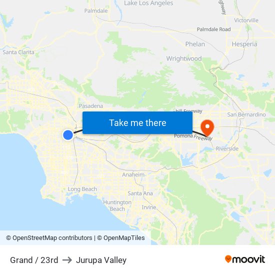 Grand / 23rd to Jurupa Valley map