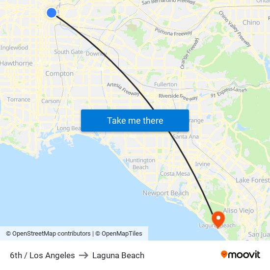 6th / Los Angeles to Laguna Beach map