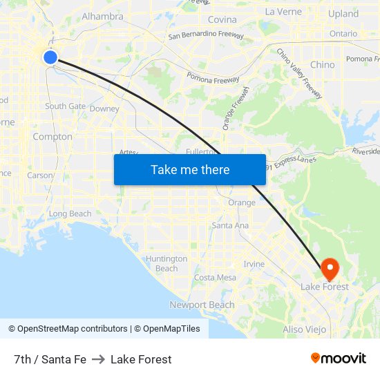 7th / Santa Fe to Lake Forest map