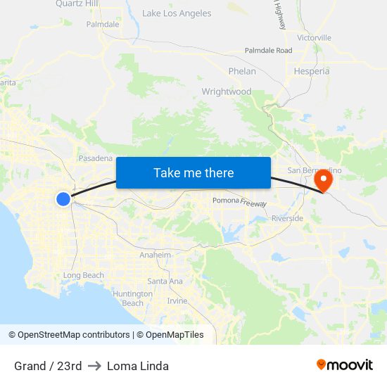Grand / 23rd to Loma Linda map