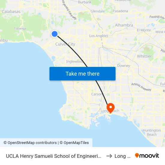UCLA Henry Samueli School of Engineering and Applied Science to Long Beach map