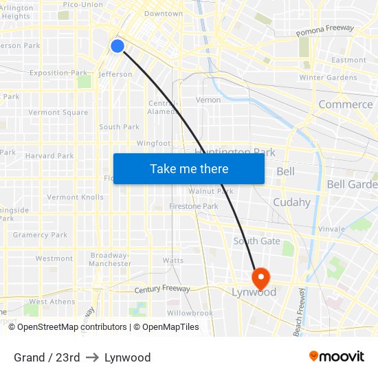 Grand / 23rd to Lynwood map
