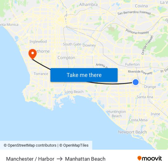 Manchester / Harbor to Manhattan Beach map