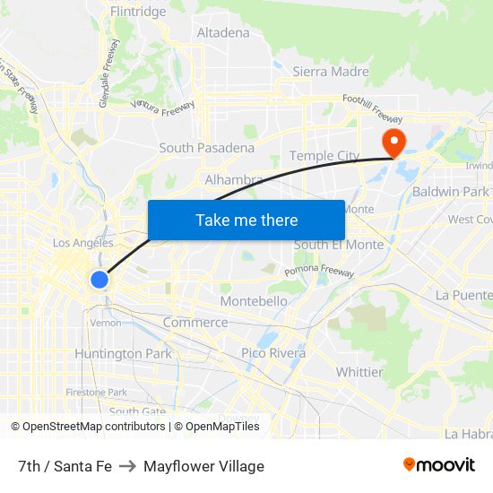 7th / Santa Fe to Mayflower Village map