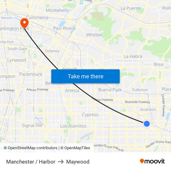 Manchester / Harbor to Maywood map