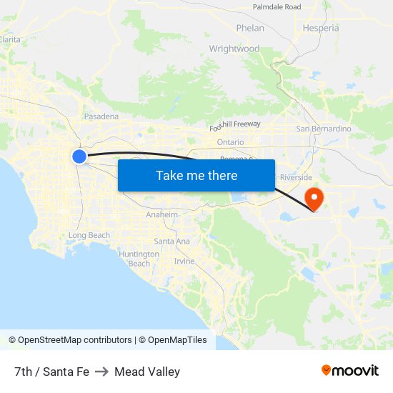 7th / Santa Fe to Mead Valley map