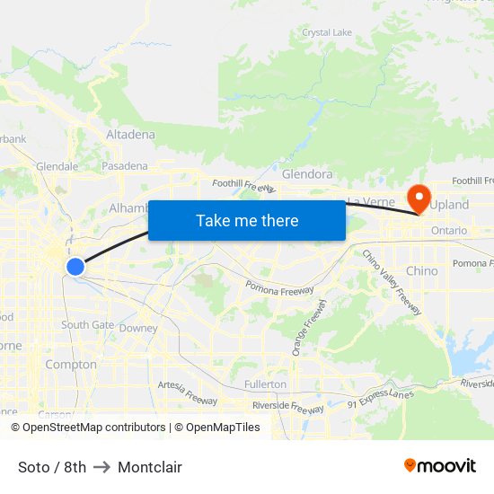 Soto / 8th to Montclair map