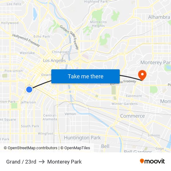 Grand / 23rd to Monterey Park map