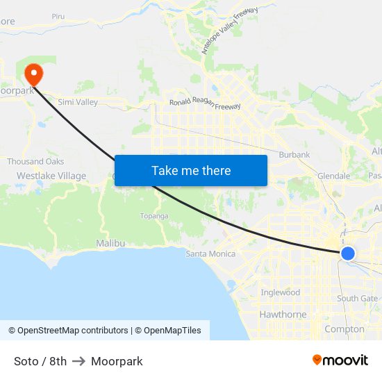 Soto / 8th to Moorpark map