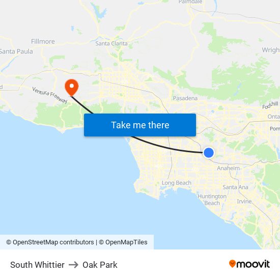 South Whittier to Oak Park map