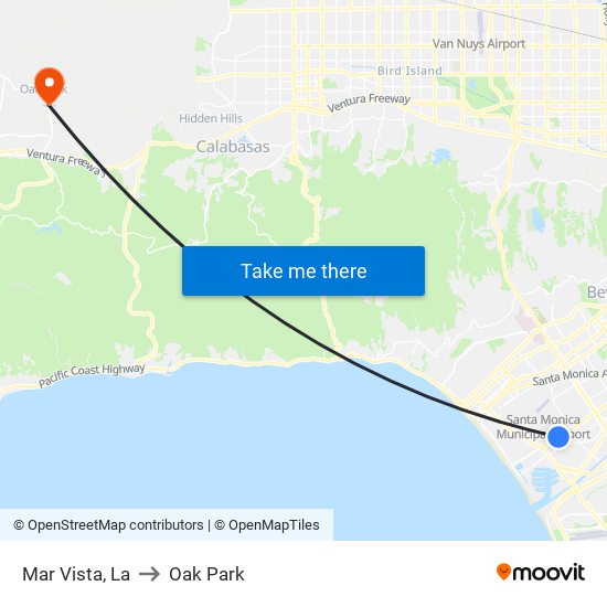 Mar Vista, La to Oak Park map