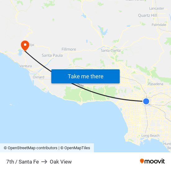 7th / Santa Fe to Oak View map